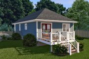 Cottage Style House Plan - 3 Beds 2 Baths 1080 Sq/Ft Plan #79-129 Exterior 