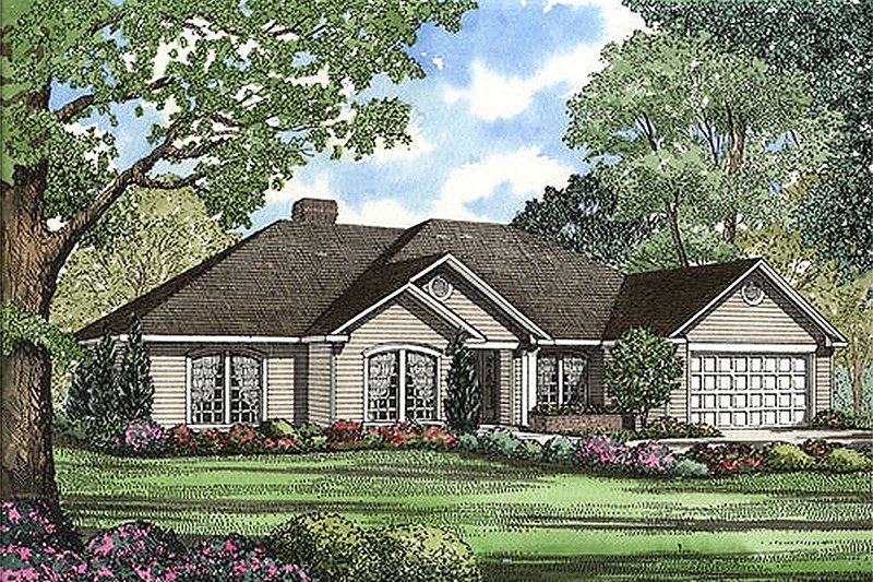 Architectural House Design - Traditional Exterior - Front Elevation Plan #17-148