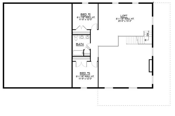 Farmhouse Floor Plan - Upper Floor Plan #1064-111