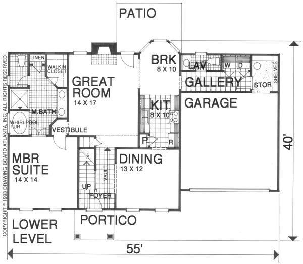 Traditional Floor Plan - Main Floor Plan #30-208