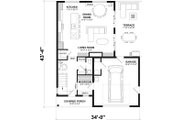 Country Style House Plan - 3 Beds 1.5 Baths 1736 Sq/Ft Plan #23-2832 