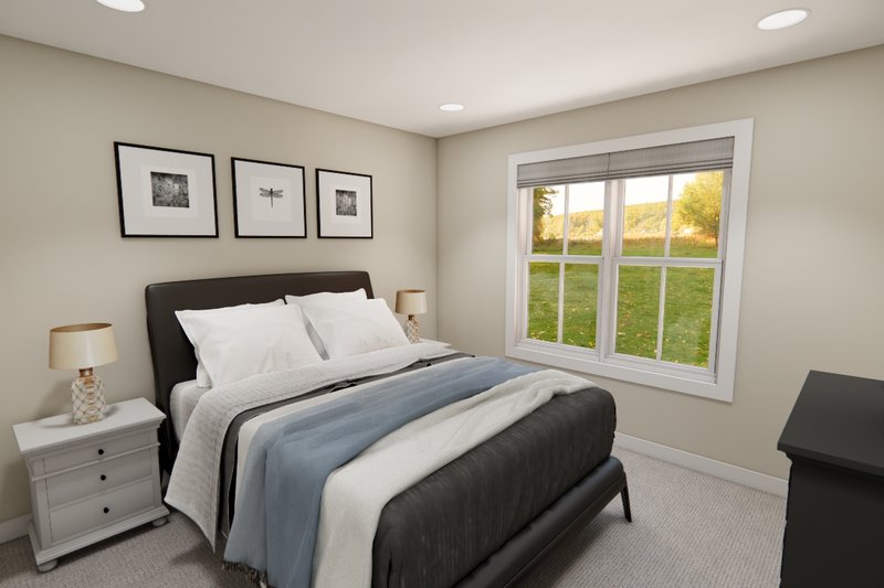 House Blueprint - Interior - Bedroom for Bungalow House Plan #51-1352 - 4 bed, 2.5 bath