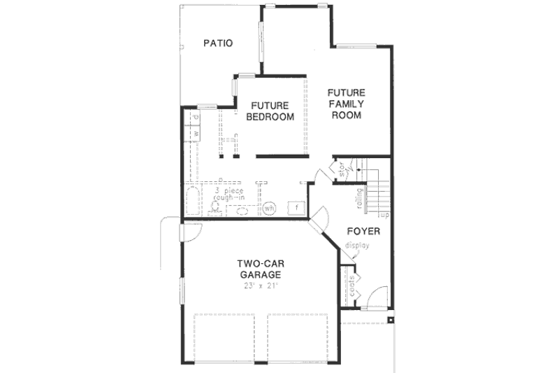 House Plan Design - Floor Plan - Lower Floor for Traditional House Plan #18-9307 - 3 bed, 2 bath