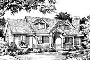 Exterior - Front Elevation 3 for Cottage House Plan #57-151 - 3 bed, 2 bath