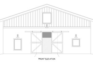 Exterior - Front Elevation 3 for Traditional House Plan #932-694, 1 bath