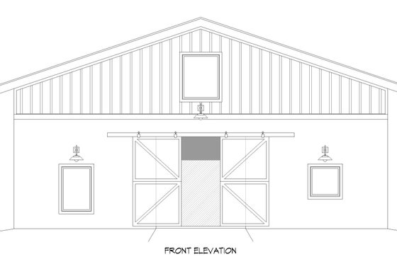 Exterior - Front Elevation 3 for Traditional House Plan #932-694, 1 bath
