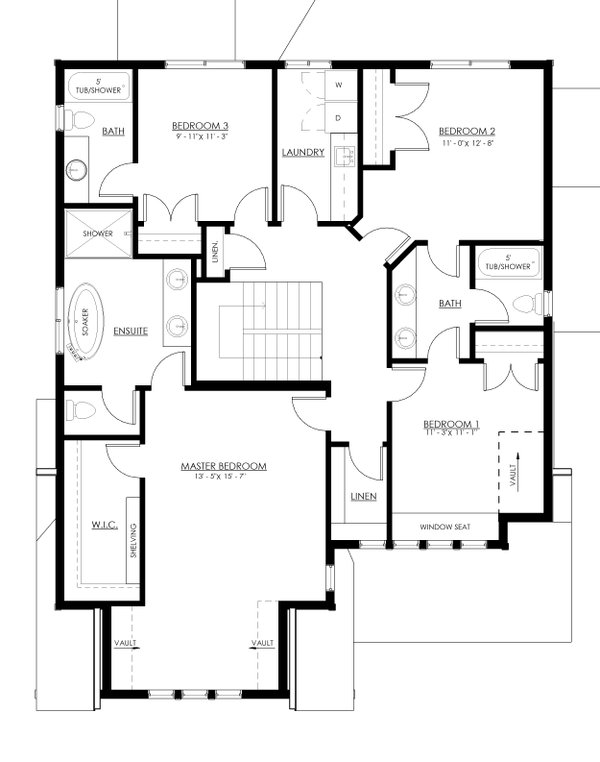 Farmhouse Floor Plan - Upper Floor Plan #1114-81