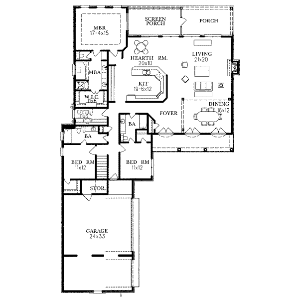 Floor Plan - Main Floor Plan #15-212