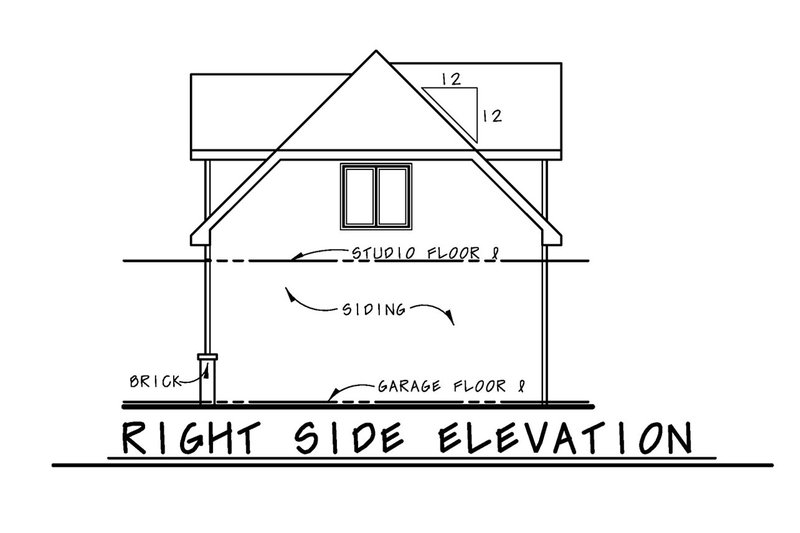 Dream House Plan - Exterior - Other Elevation 1 for Traditional House Plan #20-2372 - 1 bed, 1 bath