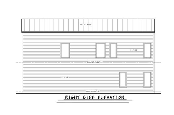 Exterior - Front Elevation 3 for Modern House Plan #20-2563 - 3 bed, 2.5 bath