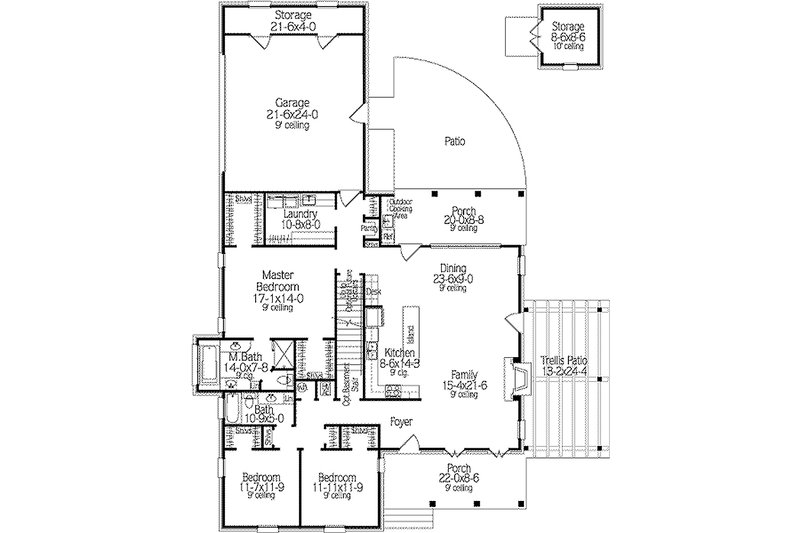 House Plan Design - Country house plan, floor plan