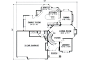 European Style House Plan - 4 Beds 3.5 Baths 3501 Sq/Ft Plan #67-599 