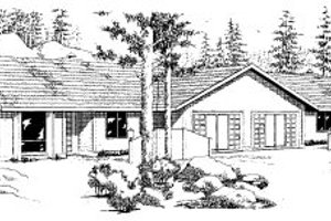 Ranch Exterior - Front Elevation Plan #303-221
