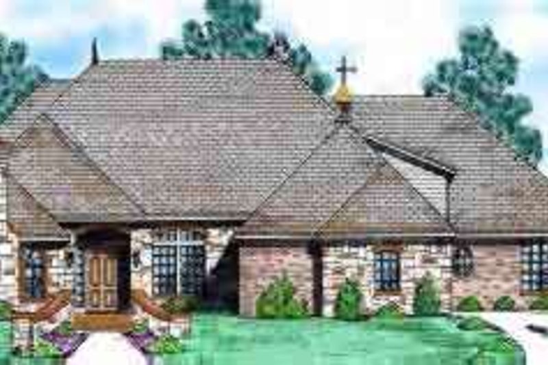 Architectural House Design - European Exterior - Front Elevation Plan #52-171