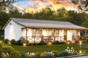 Ranch Style House Plan - 3 Beds 2 Baths 1056 Sq/Ft Plan #54-611 
