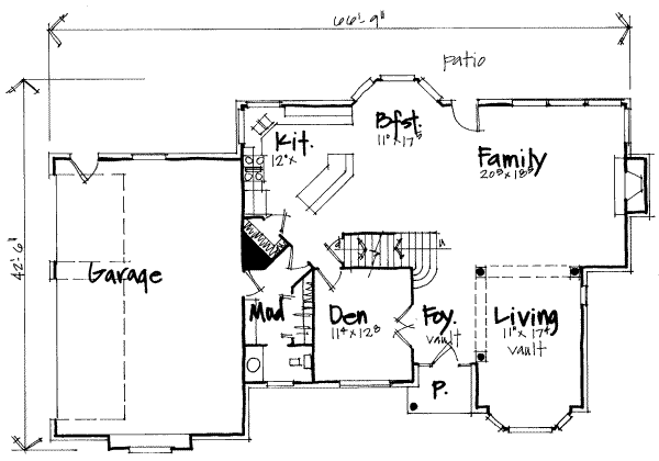 Traditional Floor Plan - Main Floor Plan #308-233
