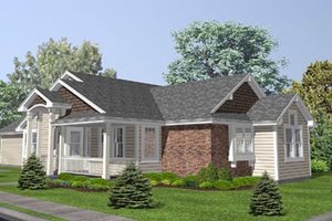 Country Exterior - Front Elevation Plan #50-128