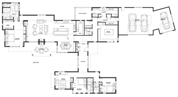 House Plan Design - Contemporary Floor Plan - Main Floor Plan #892-21