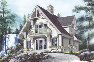 Cottage Exterior - Front Elevation Plan #23-2032