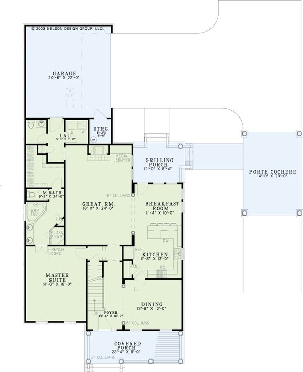 Colonial Floor Plan - Main Floor Plan #17-2874