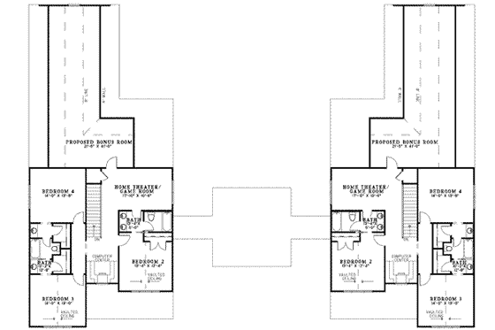Floor Plan - Upper Floor for Traditional House Plan #17-2261 - 4 bed, 3.5 bath