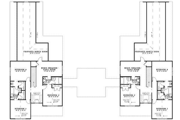 Home Plan - Traditional Floor Plan - Upper Floor Plan #17-2261
