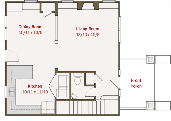 Architectural House Design - Craftsman Floor Plan - Main Floor Plan #461-5