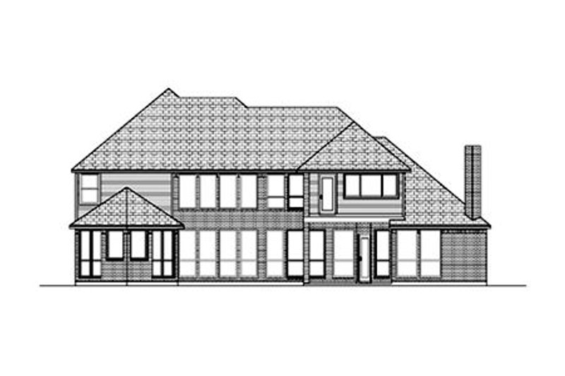 Home Plan - Exterior - Rear Elevation for Traditional House Plan #84-419 - 5 bed, 4.5 bath