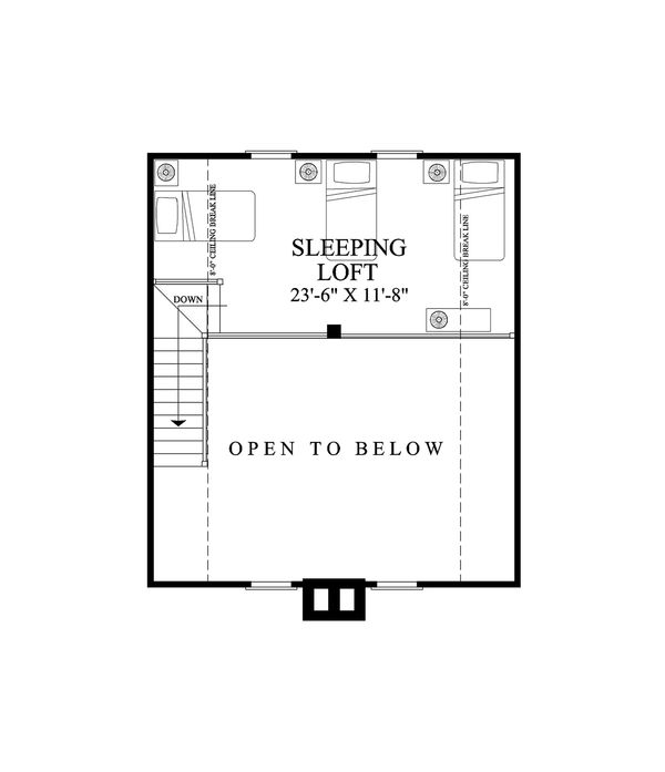 House Plan Design - Cabin Floor Plan - Upper Floor Plan #137-295