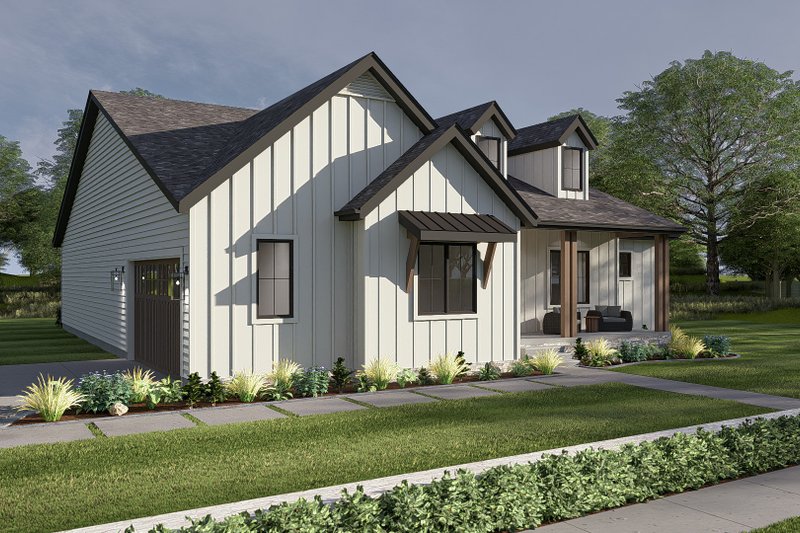 Architectural House Design - Exterior - Other Elevation 1 for Farmhouse House Plan #455-211 - 3 bed, 3 bath