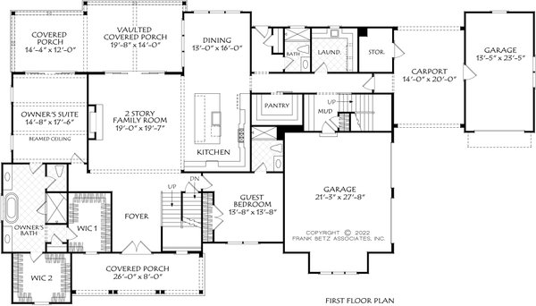 Home Plan - Farmhouse Floor Plan - Main Floor Plan #927-1031