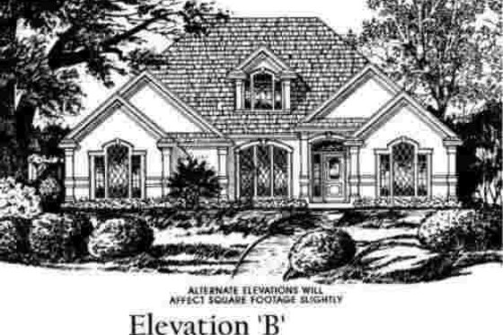 Exterior - Other Elevation for European House Plan #40-257 - 4 bed, 3 bath