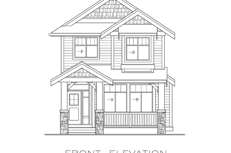 Home Plan - Exterior - Front Elevation 3 for Craftsman House Plan #1100-135 - 3 bed, 2.5 bath