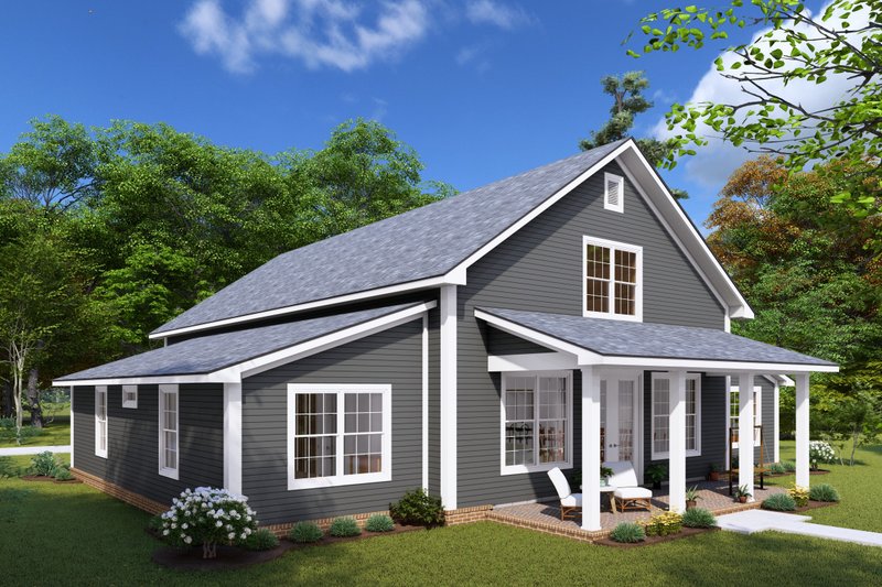 House Design - Exterior - Other Elevation 2 for Farmhouse House Plan #513-2255 - 3 bed, 2 bath