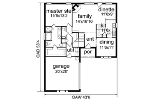 Traditional Floor Plan - Main Floor Plan #84-144