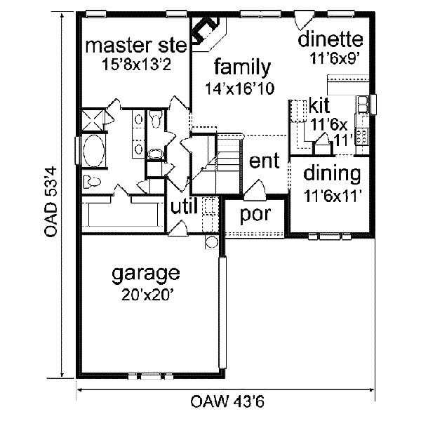 Dream House Plan - Traditional Floor Plan - Main Floor Plan #84-144