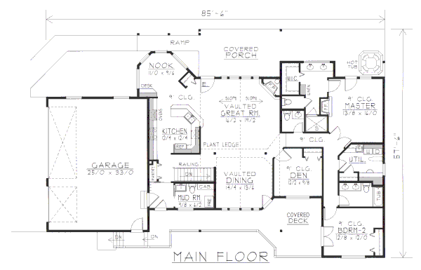 Farmhouse Floor Plan - Main Floor Plan #112-149