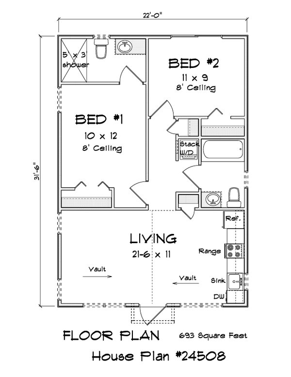 Cottage Floor Plan - Main Floor Plan #513-2301