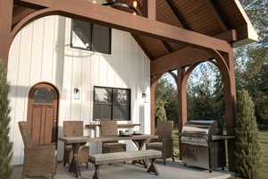 Exterior - Front Elevation 5 for Farmhouse House Plan #23-2836 - 1 bed, 1 bath