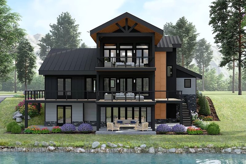 Architectural House Design - Exterior - Other Elevation 3 for Contemporary House Plan #932-1273 - 4 bed, 3 bath