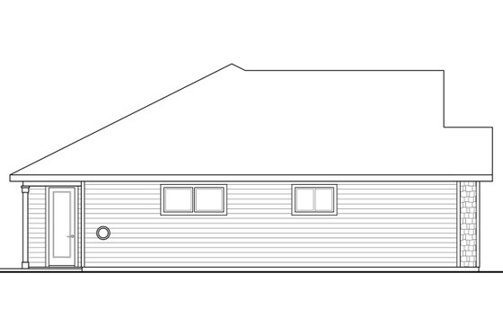 Exterior - Other Elevation for Ranch House Plan #124-1026 - 3 bed, 2 bath