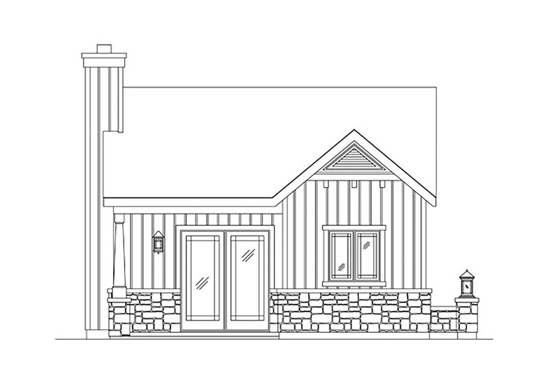 House Design - Exterior - Front Elevation 3 for Cottage House Plan #22-608 - 1 bed, 1 bath