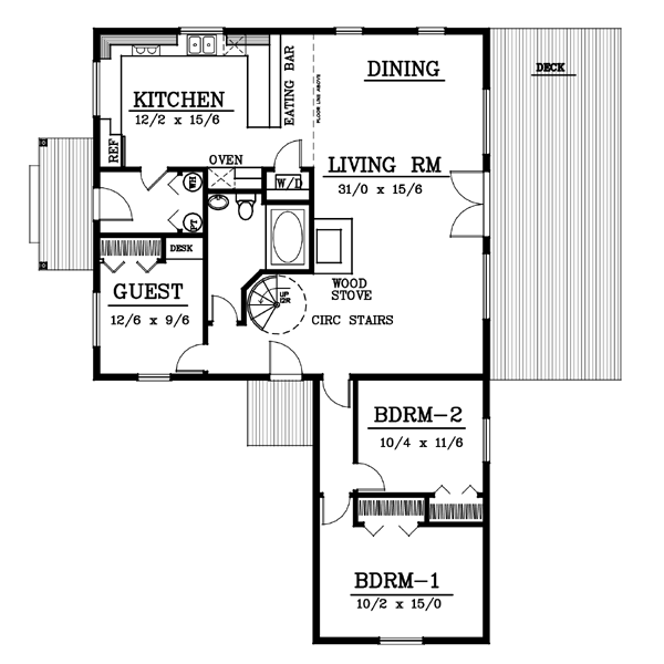 House Plan Design - Floor Plan - Main Floor Plan #100-221