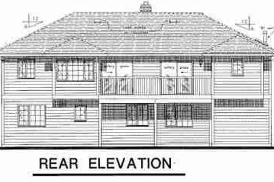Exterior - Rear Elevation for Traditional House Plan #18-8969 - 5 bed, 3 bath