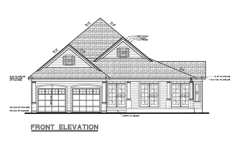House Plan Design - Exterior - Front Elevation 4 for Traditional House Plan #20-769 - 4 bed, 2 bath