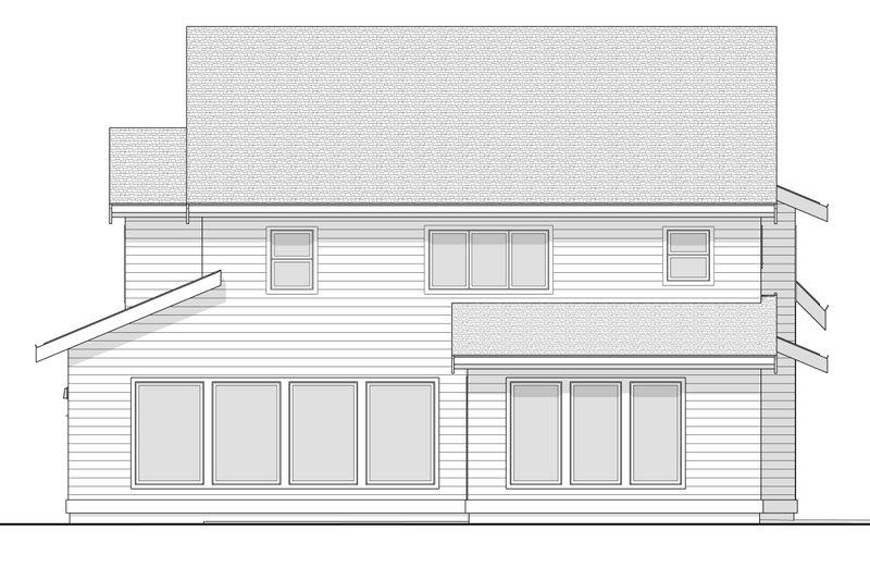 Home Plan - Exterior - Rear Elevation 1 for Farmhouse House Plan #1114-64 - 4 bed, 2.5 bath