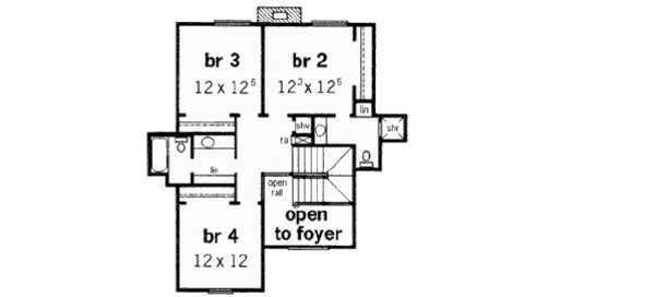 European Floor Plan - Upper Floor Plan #16-213