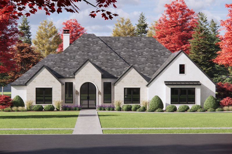 Dream House Plan - European Exterior - Front Elevation Plan #1096-148