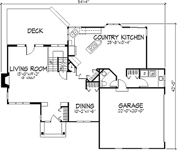 Bungalow Floor Plan - Main Floor Plan #320-343