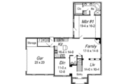 European Style House Plan - 5 Beds 3.5 Baths 3059 Sq/Ft Plan #329-284 